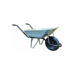 Brouette 90 Litres 160KG Cuve Acier Galvanisé Roue Gonflable