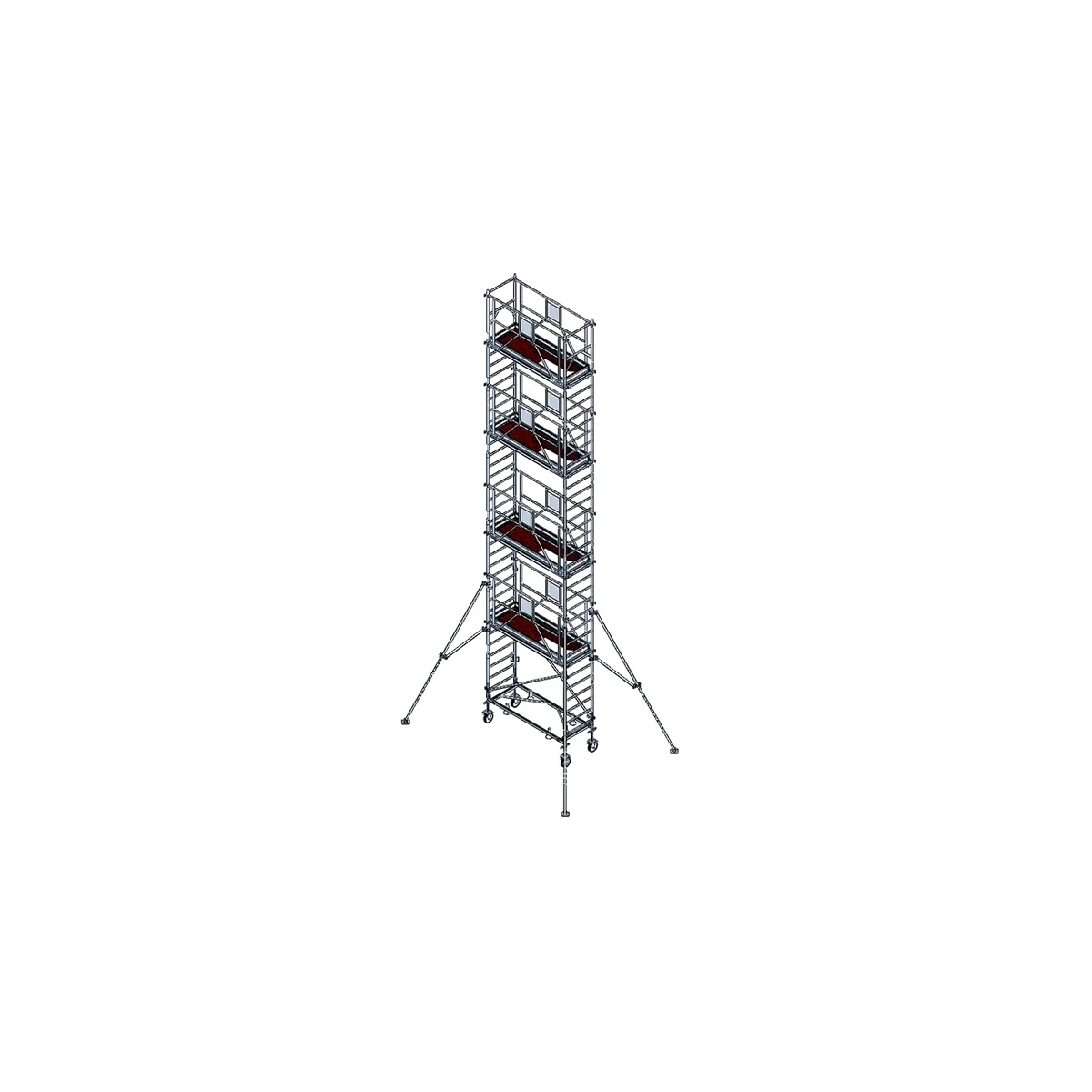 Echafaudage Roulant Acier - Hauteur 10 Mètres 1 Echafaudage Roulant Acier - Hauteur 10 Mètres