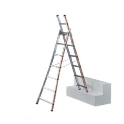 Echelle PRONOR Transformable 2 Plans 4,92m - 2X10 Tubesca Comabi -Direct Mat Boutique echelle pronor transformable 2 plans 492m 2x10 tubesca comabi 1