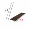 Lot De 3 Planchers Alu/bois R08-CT + 3 échelles Pour R200 Tubesca