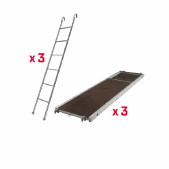 Lot De 3 Planchers R08 Alu/bois + 3 échelles Acier Pour M49 Tubesca C