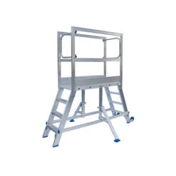 Plateforme Alu Entre Banches 5 Marches 55 X 55 Cm Hauteur 1.25 M