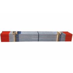 Tube Acier Ø 34 Mm Galvanisé Manchons Peints Rouge - Longueur 3.00 M